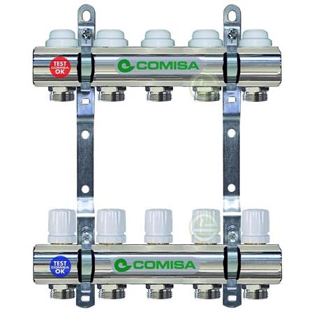 Коллектор Comisa 5 (88.20.370) с кранами - распределительные коллекторы для радиаторов 88.20.370