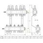 Коллектор с расходомерами Danfoss FHF-2F на 2 контура 088U0522