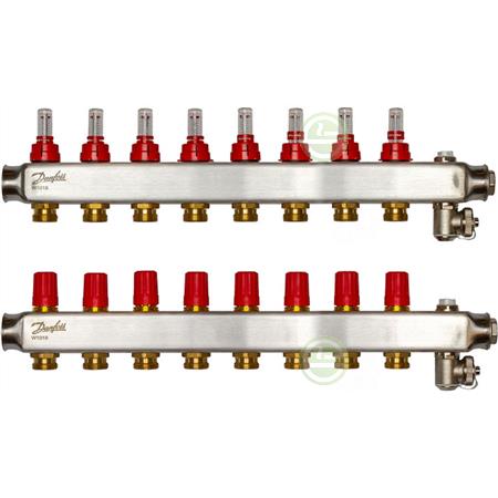 Коллектор с расходомерами Danfoss SSM-8F на 8 контуров 088U0758