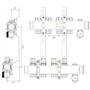 Коллектор Danfoss SSM на 4 контура, нержавеющая сталь 088U0804