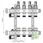 Коллектор Elsen EMi03 10 с расходомерами - распределительные коллекторы для теплого пола EMi03.10