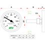 Термометр Far FA 2600 80 мм 0-120°C 1/2"НР с погружной гильзой 50 мм FA 2600