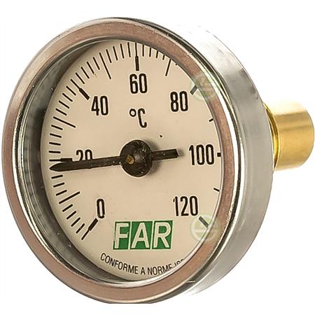 Термометр Far FA 2650 40 мм 0-120°C 3/8"НР с погружной гильзой 36 мм FA 2650