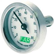 Термометр Far FA 2651 40 мм 0-80°C 3/8"НР с погружной гильзой 36 мм FA 2651