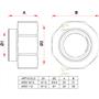 Муфта переходная Far FK 4000 1" x 1/2" ВР для коллекторов FK 4000 112