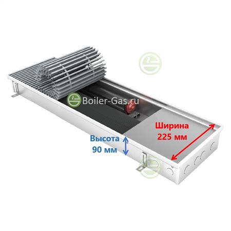 Конвектор Varmann Qtherm ECO 225/90/2000 с принудительной конвекцией - внутрипольный QECO 225.90.2000 RR U ES