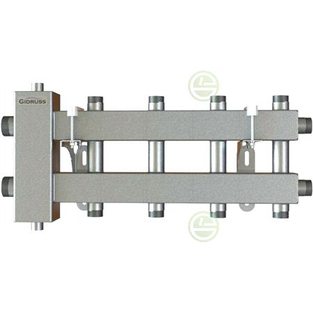 Коллектор с гидрострелкой Gidruss BM-60-5DU на 5 контуров 19 00604 10