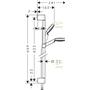 Душевой набор Hansgrohe Crometta 1jet со штангой 65 см 26533400