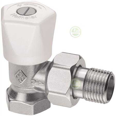 Кран Heimeier Termotec 3/4"ВР х 3/4"НР с боковым угловым подключением (0161-03.000) ручной - подающая подводка 0161-03.000