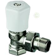 Кран Heimeier Microtherm F 3/4"ВР х 3/4"НР с боковым угловым подключением (3491-03.500) ручной - подающая подводка 3491-03.500