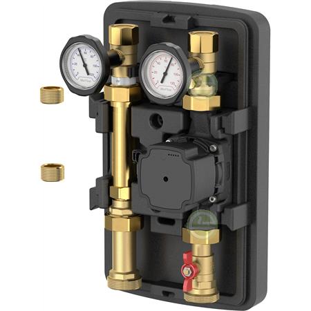 Насосная группа Meibes MeiFlow Top S UC-M DN 25 для установки теплосчетчика, с насосом Grundfos UPM3 Hybrid 25-70 M66911.36Z