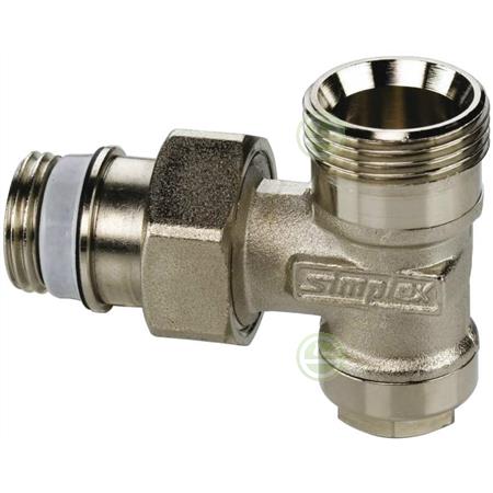 Кран Meibes Standard line AG/N 3/4"ЕК х 1/2"НР с боковым угловым подключением (SX 10375) на обратную подводку SX 10375