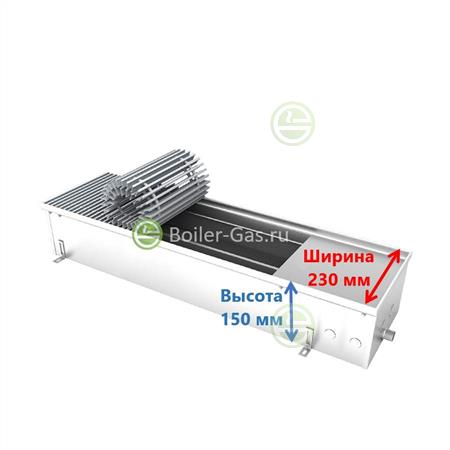 Конвектор Varmann Ntherm 230/150/2400 с естественной конвекцией - внутрипольный N 230.150.2400 RR U EV1 ES