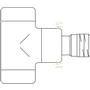 Кран на обратную подводку Oventrop Combi E 1/2"ВР х 1/2"НР с боковым угловым подключением, никелированный 1166042