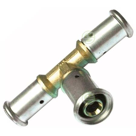 Пресс-тройник Henco 26 (оловянное покрытие) - фитинги для металлопластиковых труб 9P-262626A