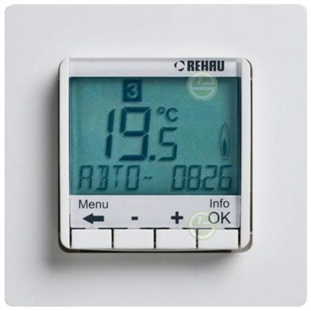 Термостат Rehau Solelec Optima 10А 10-40°C (12029231100) с дисплеем, таймером и выносным датчиком температуры 12029231100