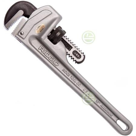 Прямой ключ Ridgid на 10" для труб диаметром 1 1/2" (31090) алюминиевый - инструменты для монтажа труб 31090