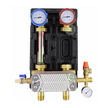 Насосная группа Rommer 1" с теплообменником 28 пластин, без насоса, в теплоизоляции (RDG-1038-282501) RDG-1038-282501