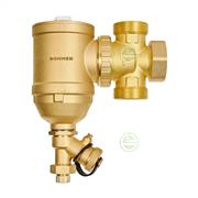 Магнитный сепаратор шлама Rommer поворотный универсальный НР 1" латунный (RFW-0080-255625) RFW-0080-255625