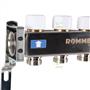 Коллектор Rommer RMS-1200 из нержавеющей стали с расходомерами 4 вых. RMS-1200-000004