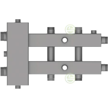 Коллектор с гидрострелкой Север М3 Aisi на 3 контура (1 вверх, 1 вниз, 1 вбок) до 70 кВт (1915004) из нержавеющей стали 1915004