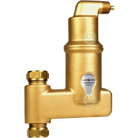 Сепаратор Spirotech Spirovent Vertical 3/4" латунь, вертикальное подсоединение АА075V