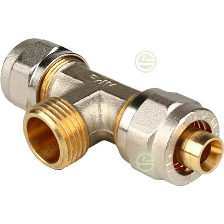 Компрессионный тройник Stout SFS-0011 16 x 1/2" НР  SFS-0011-001216