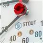 Термоманометр Stout SIM Ø80 мм 0-10 бар 0-120°C 1/2" аксиальный (SIM-0005-801015) с запорным клапаном SIM-0005-801015
