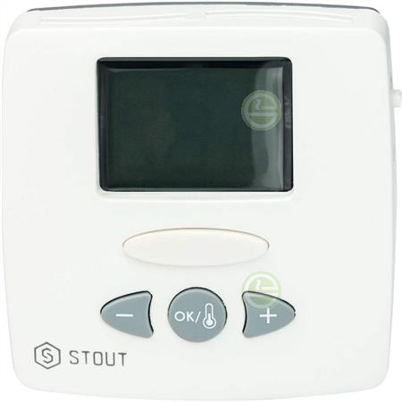 Термостат Stout WFHT-LCD t=5-37°C 0,5K (STE-0002-000015) с датчиком пола NTC L=3м - термостаты для теплого пола STE-0002-000015