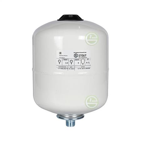 Расширительный бак для ГВС STOUT 8 л, белый, вертикальный (STW-0015-000008) STW-0015-000008
