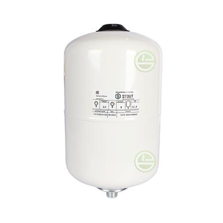 Расширительный бак для ГВС STOUT 12 л, белый, вертикальный (STW-0015-000012) STW-0015-000012