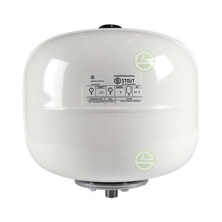 Расширительный бак для ГВС STOUT 24 л, белый, вертикальный (STW-0015-000024) STW-0015-000024