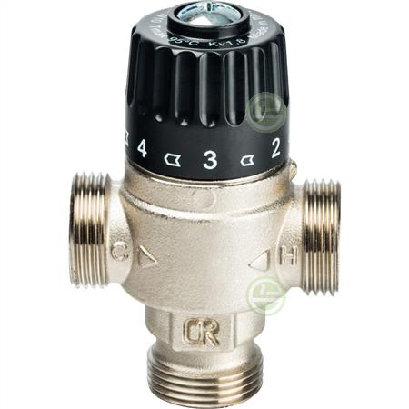 Термостатический клапан Stout SVM 3/4"НР 30-65°C Kvs=1,8 (SVM-0025-186520) - арматура для горячего водоснабжения SVM-0025-186520