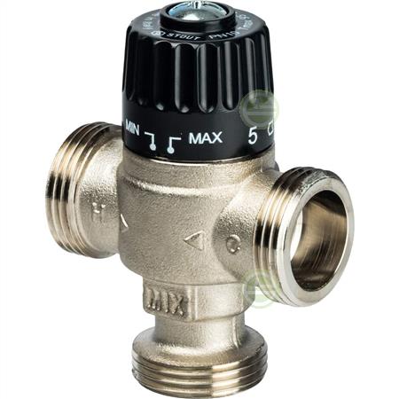 Термостатический клапан Stout SVM 1"НР 30-65°C Kvs=1,8 (SVM-0025-186525) - арматура для горячего водоснабжения SVM-0025-186525