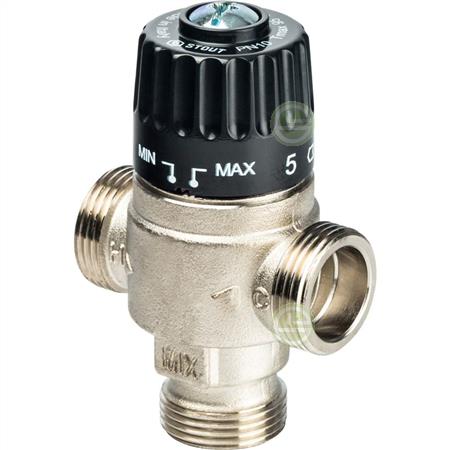 Термостатический клапан Stout SVM 3/4"НР 30-65°C Kvs=2,3 (SVM-0025-236520) - арматура для горячего водоснабжения SVM-0025-236520