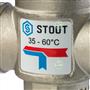 Термостатический клапан Stout SVM 1"НР 35-65°C Kvs=1,6 SVM-0120-166025