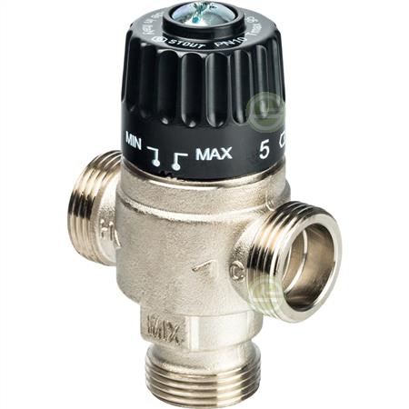 Термостатический клапан Stout SVM 3/4"НР 30-65°C Kvs=2,3 SVM-0125-236520