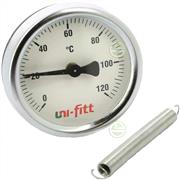 Термометр Uni-Fitt 320P Ø63мм 0-120°C (320P4030) накладной с крепежной пружиной 320P4030