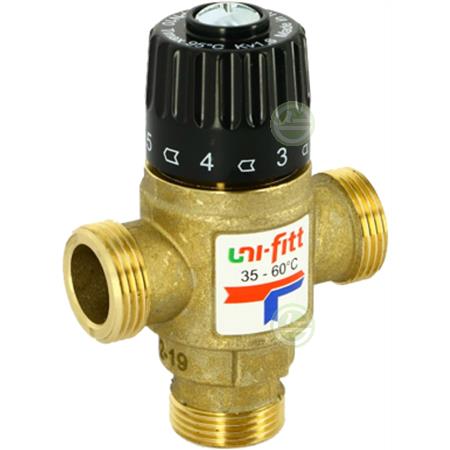 Термостатический клапан Uni-Fitt 351G 1"НР 20-43°C Kvs=1,6 351G0140