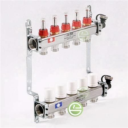 Коллектор Uni-Fitt 5 415S с расходомерами - распределительные коллекторы для теплого пола 450I4305