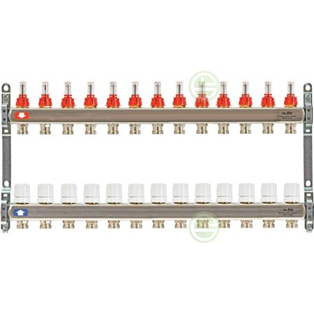 Коллектор с расходомерами Uni-Fitt 450B на 13 контуров, без концевиков 450B4313