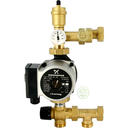 Смесительный узел Uni-Fitt Solomix X 1"НГ с насосом Grundfos UPSO 25-65 130 473G0802