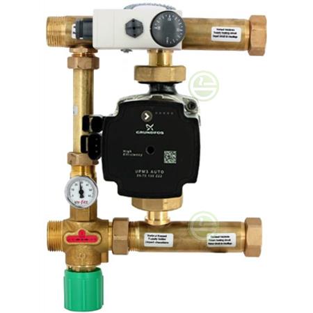 Смесительный узел Uni-Fitt Multimix с насосом Grundfos UPM3 AUTO 25-70 130 (477E1500) для теплого пола 477E1500