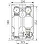 Насосная группа Uni-Fitt 491Y с термосмесителем 20-45°C и насосом Wilo Yonos Para 25/6 180 RKC 491Y2500