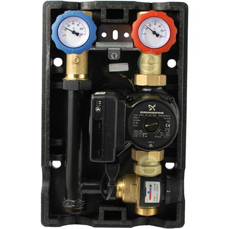 Насосная группа Uni-Fitt 492G с 3-ходовым смесителем и насосом Grundfos UPSO 25-65 180 492G2500