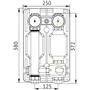 Насосная группа Uni-Fitt 493H со смесителем, сервоприводом и насосом Grundfos UPM3 HYBRID 25-70 180 493H2500