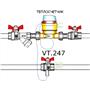 Шаровой кран Valtec VT.247 1" ВВ для подключения датчика температуры VT.247.N.06