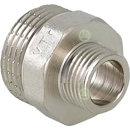 Резьбовой ниппель Valtec VTr.580.N 3/8" x 1/4" НН переходной VTr.580.N.0302