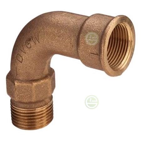 Резьбовой отвод Viega 1" НР-ВР 90° удлиненный - бронозовые фитинги для труб водоснабжения частного дома 294571