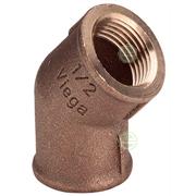 Резьбовой угол Viega 1" ВР 45° - бронозовые фитинги для труб водоснабжения частного дома 320652